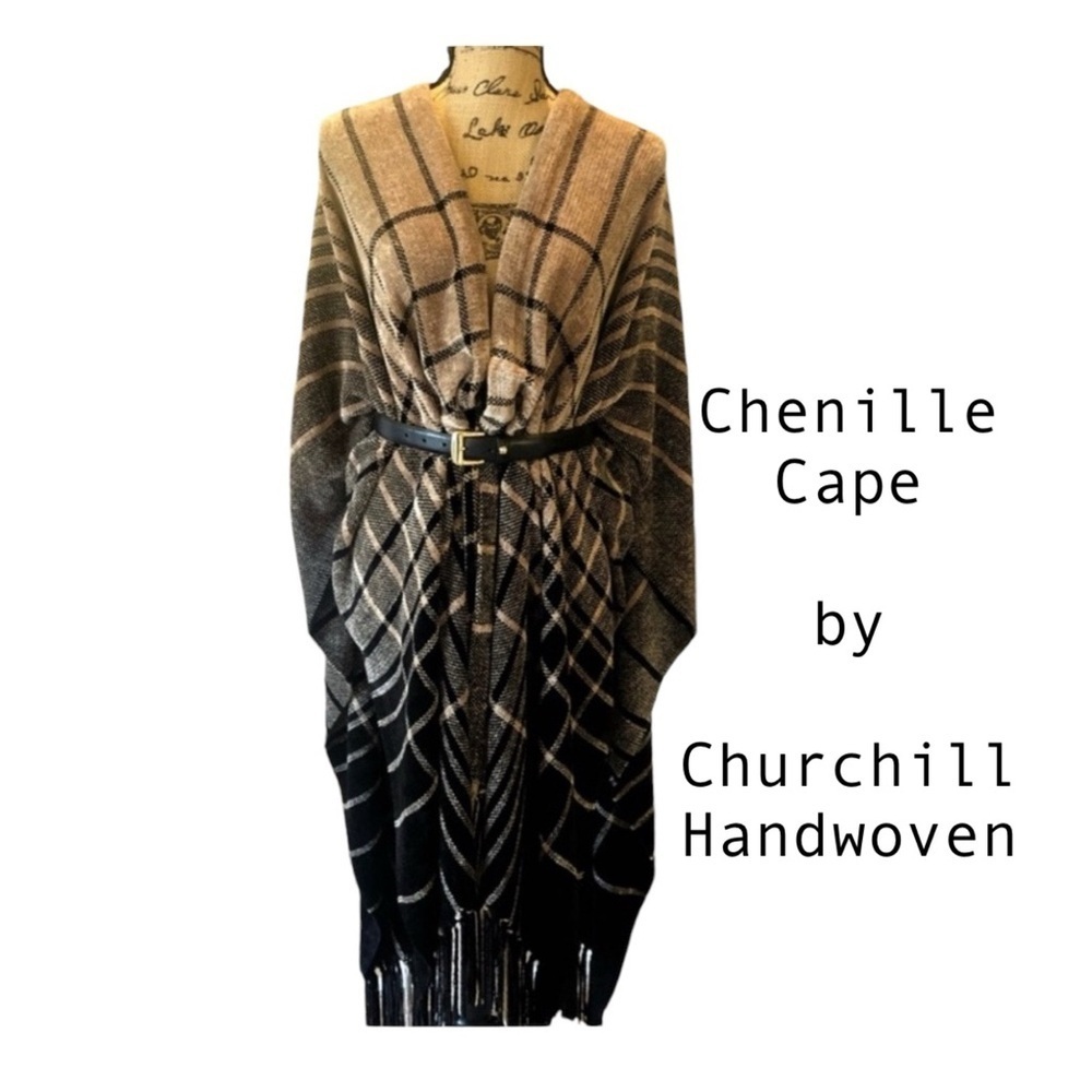 Chenille Cape by Churchill Handwoven - Picture 2 of 9